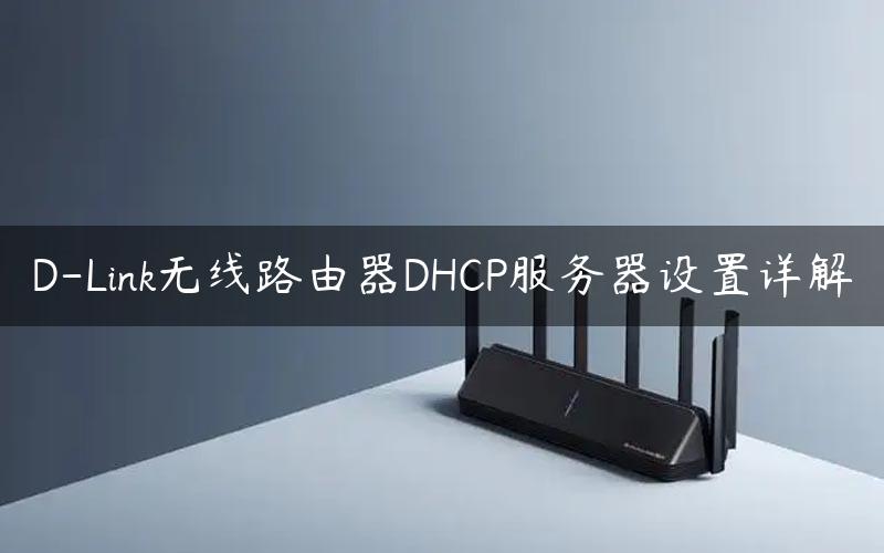 D-Link无线路由器DHCP服务器设置详解
