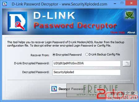 D-Link路由器密码找回工具 DLink Password Decryptor