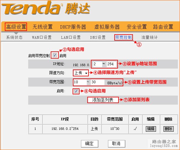 腾达路由器如何分配网速图解