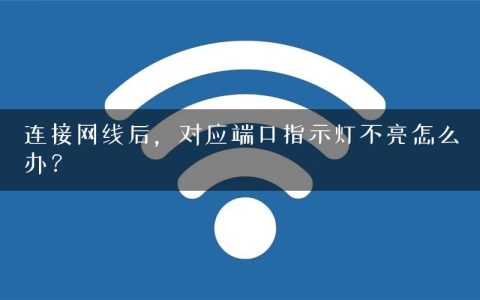 连接网线后，对应端口指示灯不亮怎么办？