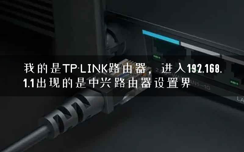 我的是TP-LINK路由器，进入192.168.1.1出现的是中兴路由器设置界