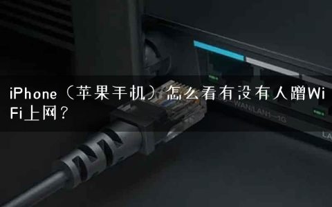 iPhone（苹果手机）怎么看有没有人蹭WiFi上网？