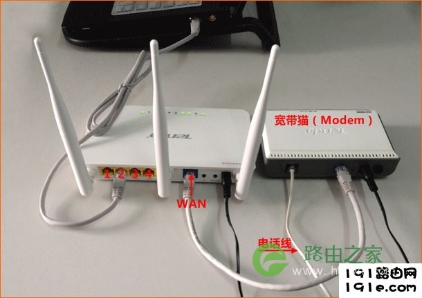 电话线上网时路由器的安装方法