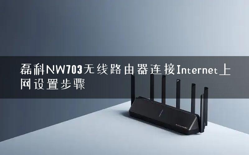 磊科NW703无线路由器连接Internet上网设置步骤