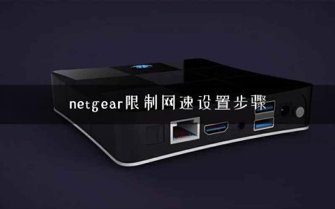 netgear限制网速设置步骤