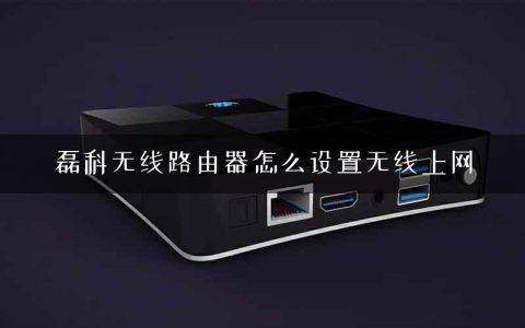 磊科无线路由器怎么设置无线上网