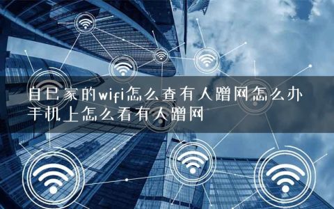 自己家的wifi怎么查有人蹭网怎么办 手机上怎么看有人蹭网