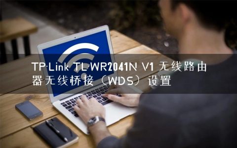 TP-Link TL-WR2041N V1 无线路由器无线桥接（WDS）设置