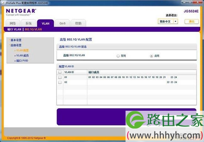 网件LAG逻辑链路的VLAN怎么设置