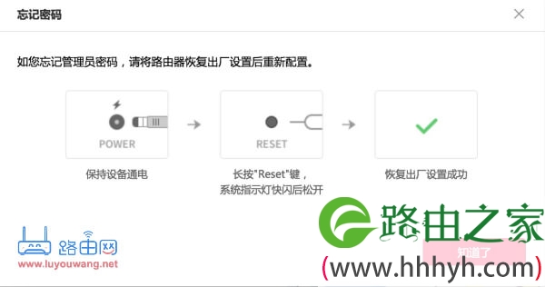 路由器忘记密码了怎么办？