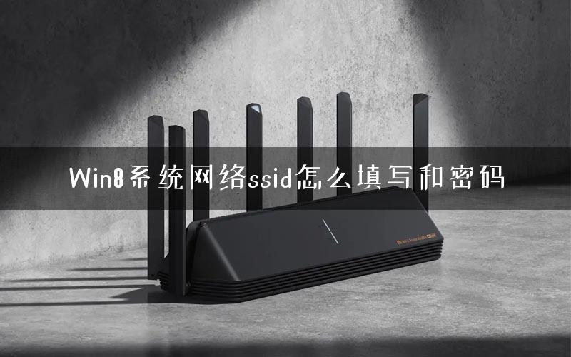 Win8系统网络ssid怎么填写和密码
