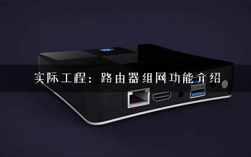 实际工程：路由器组网功能介绍