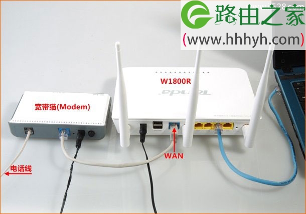 腾达(Tenda)W1800R无线路由器设置上网
