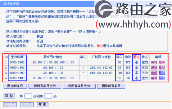 TP-Link无线路由器IP地址过滤设置上网教程