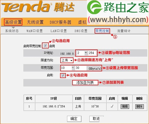 腾达(Tenda)无线路由器限速设置上网