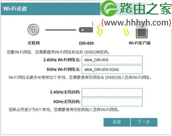 设置DIR859路由器中的无线wifi名称、无线wifi密码