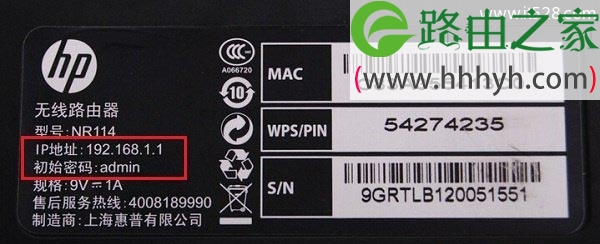 IP地址后面的是该路由器设置网址