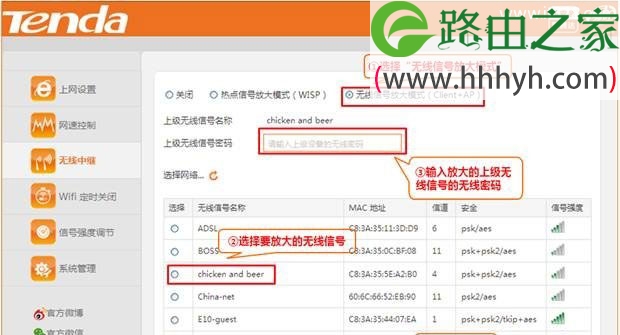 腾达(Tenda)FH330路由器Client+AP设置上网