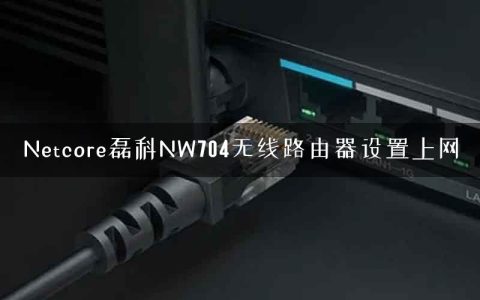 Netcore磊科NW704无线路由器设置上网