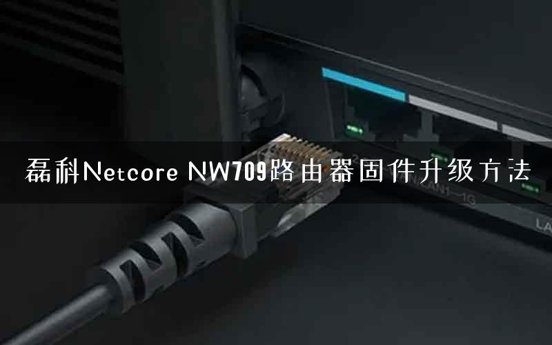 磊科Netcore NW709路由器固件升级方法