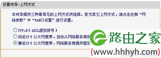 迅捷FW300R路由器上选择上网方式