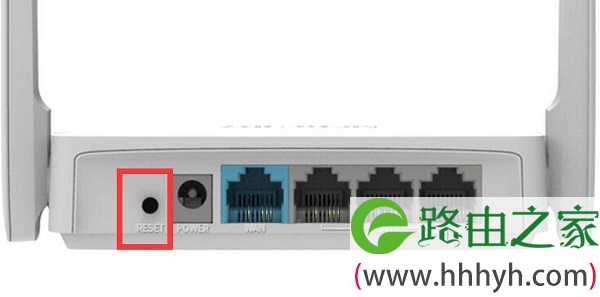 水星MW305R路由器上的RESET按钮