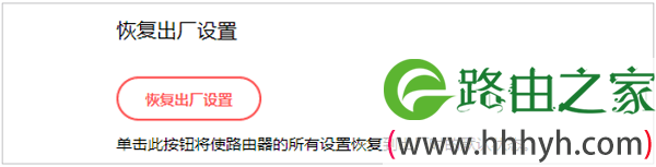 V5.0版本的MW310R路由器恢复出厂设置
