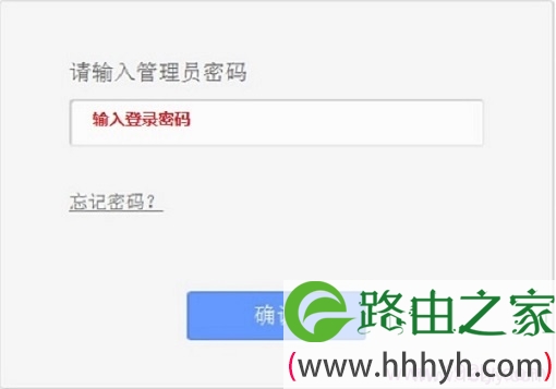 输入密码,才能登录到TL-H28R的设置页面