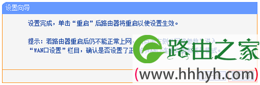TL-WDR6510路由器设置完成,重启