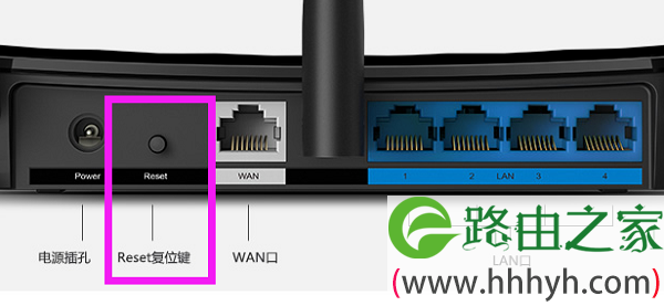 长按Reset键，把TP-Link TL-WR881N路由器恢复出厂设置