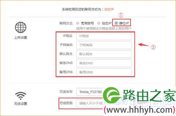 腾达F9路由器设置 静态IP上网 