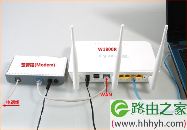 电话线上网时腾达W1800R路由器安装方法 电话线上网时腾达W1800R路由器安装方法