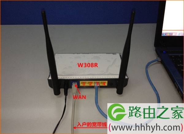 网线入户上网是腾达W307R路由器安装
