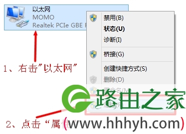 Windows 8以太网属性