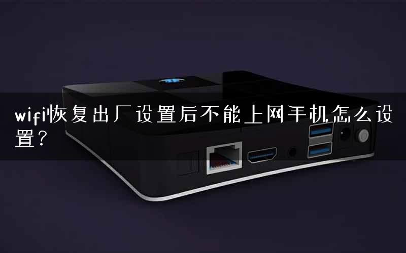 wifi恢复出厂设置后不能上网手机怎么设置？