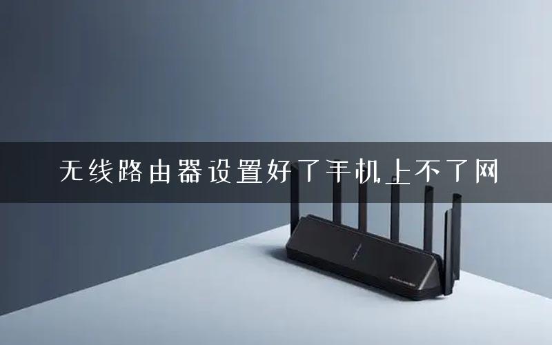 无线路由器设置好了手机上不了网