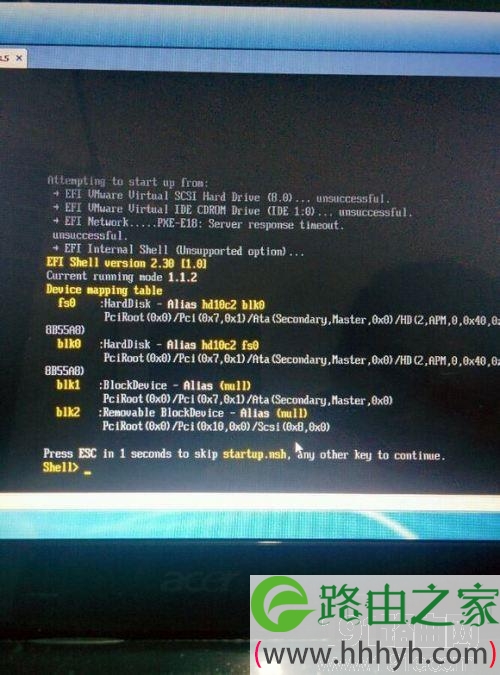 VM虚拟机安装mac10.8.5系统出现efi解决方法