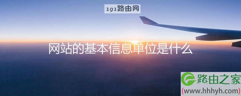 网站的基本信息单位是什么