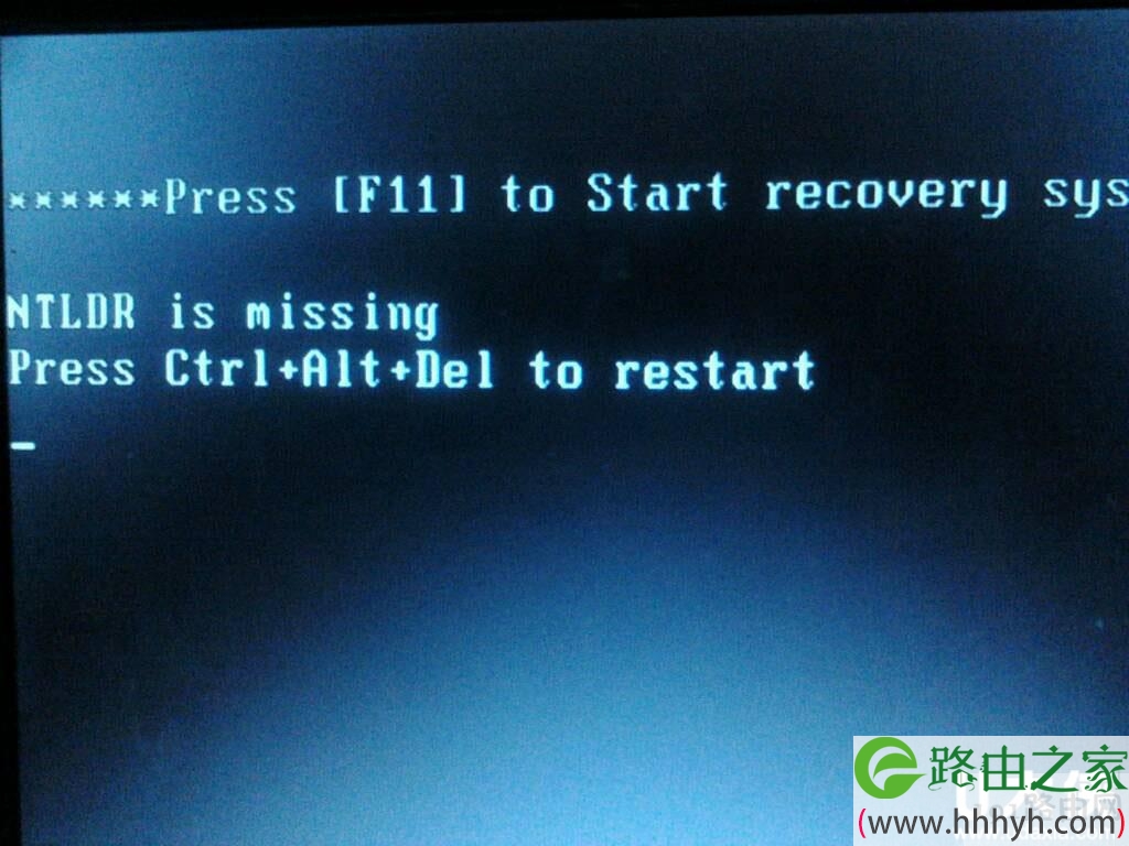 电脑开机提示“NTLDR is missing”