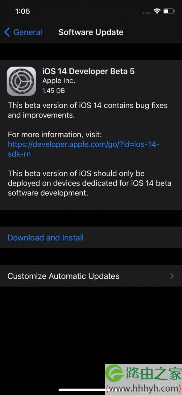 iOS14Beta5更新了什么内容