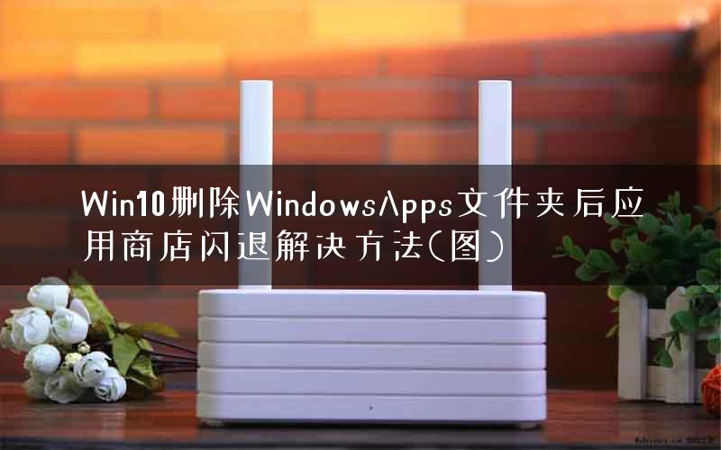 Win10删除WindowsApps文件夹后应用商店闪退解决方法(图)