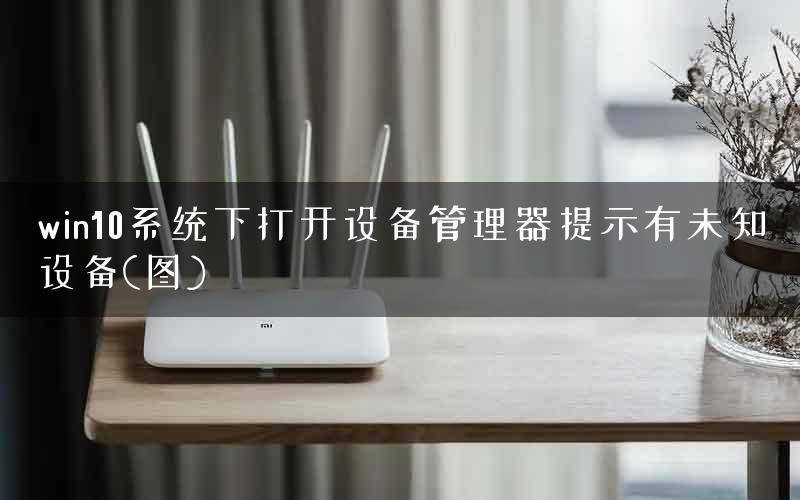 win10系统下打开设备管理器提示有未知设备(图)
