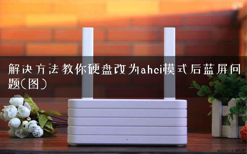 解决方法教你硬盘改为ahci模式后蓝屏问题(图)