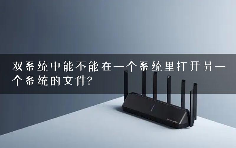 双系统中能不能在一个系统里打开另一个系统的文件?