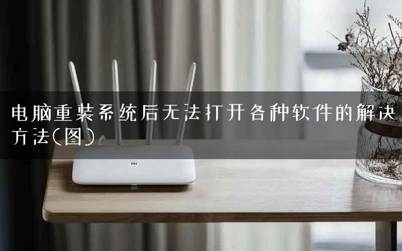 电脑重装系统后无法打开各种软件的解决方法(图)
