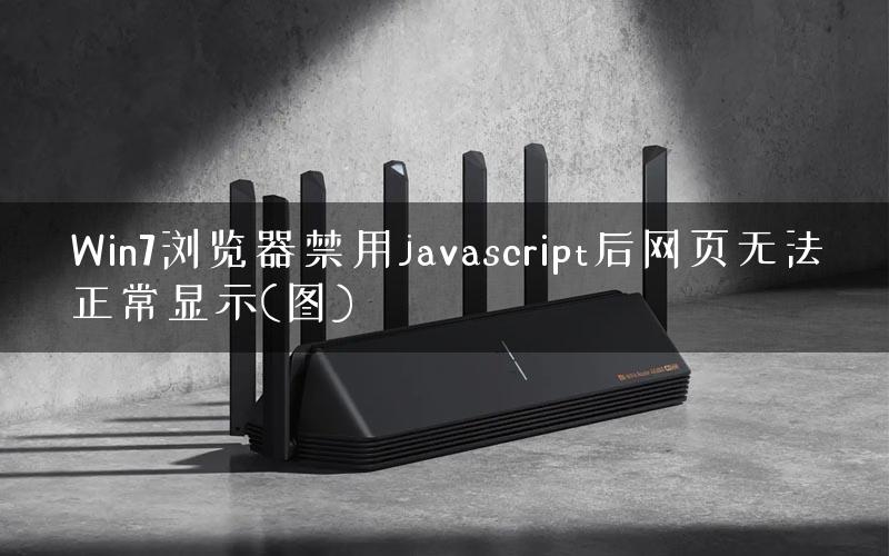 Win7浏览器禁用javascript后网页无法正常显示(图)
