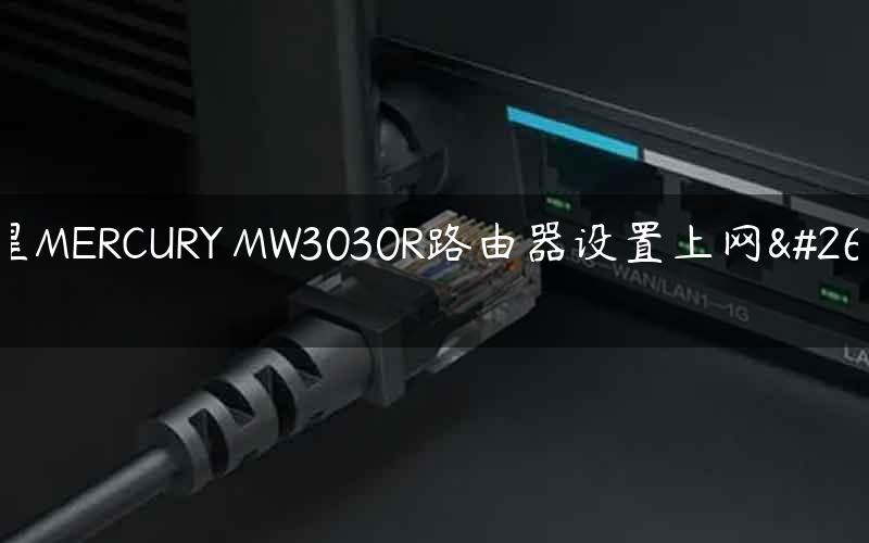 水星MERCURY MW3030R路由器设置上网方法