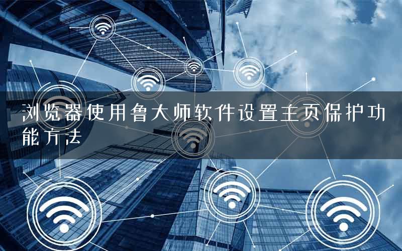 浏览器使用鲁大师软件设置主页保护功能方法