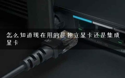 怎么知道现在用的是独立显卡还是集成显卡