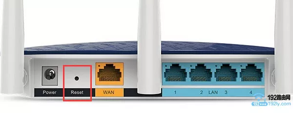 wifi路由器上的复位按钮